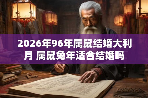 2026年96年属鼠结婚大利月 属鼠兔年适合结婚吗 2026年96年属鼠结婚大利月 属鼠兔年适合结婚吗