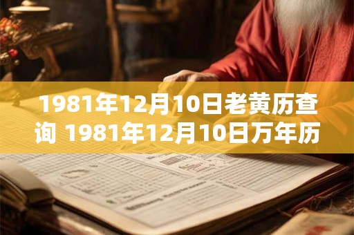 1981年12月10日老黄历查询 1981年12月10日万年历黄道吉日