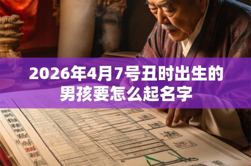 2026年4月7号丑时出生的男孩要怎么起名字