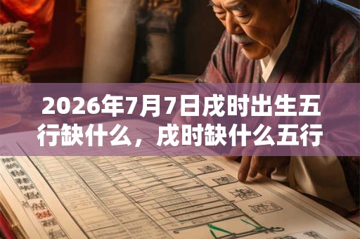 2026年7月7日戌时出生五行缺什么,戌时缺什么五行 2026年7月7日戌时出生五行缺什么,戌时缺什么五行