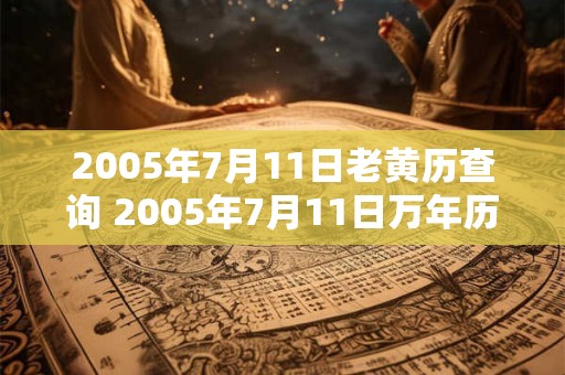 2005年7月11日老黄历查询 2005年7月11日万年历黄道吉日 2005年7月11日老黄历查询 2005年7月11日万年历黄道吉日
