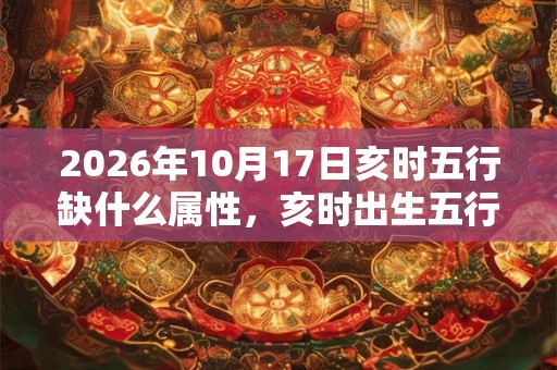 2026年10月17日亥时五行缺什么属性,亥时出生五行缺什么 2026年10月17日亥时五行缺什么属性,亥时出生五行缺什么