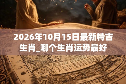 2026年10月15日最新特吉生肖_哪个生肖运势最好