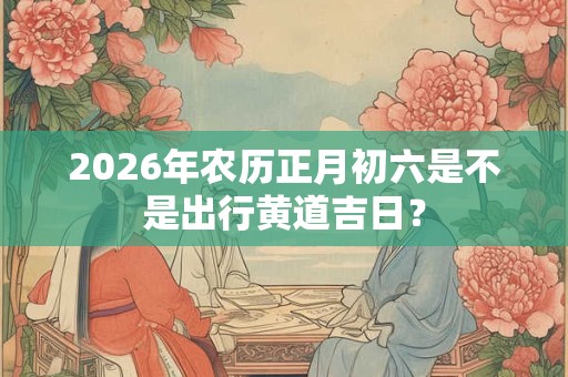 2026年农历正月初六是不是出行黄道吉日? 2026年农历正月初六是不是出行黄道吉日?