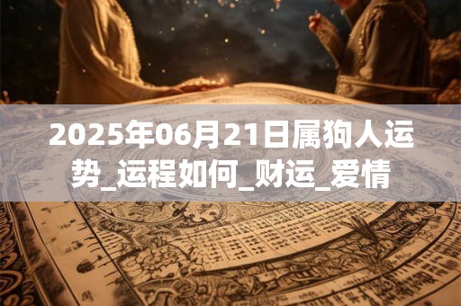 2025年06月21日属狗人运势_运程如何_财运_爱情 2025年06月21日属狗人运势_运程如何_财运_爱情