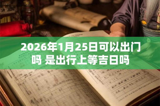 2026年1月25日可以出门吗 是出行上等吉日吗 2026年1月25日可以出门吗 是出行上等吉日吗