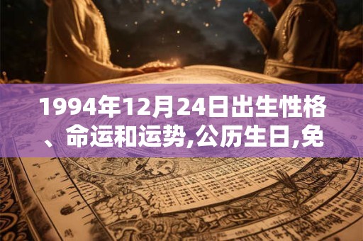 1994年12月24日出生性格、命运和运势,公历生日,免费算命 1994年12月24日出生性格、命运和运势,公历生日,免费算命