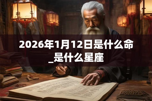 2026年1月12日是什么命_是什么星座 2026年1月12日是什么命_是什么星座