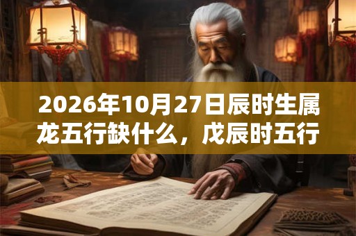 2026年10月27日辰时生属龙五行缺什么，戊辰时五行缺什么