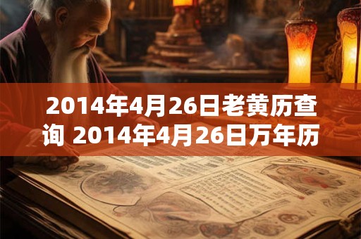 2014年4月26日老黄历查询 2014年4月26日万年历黄道吉日