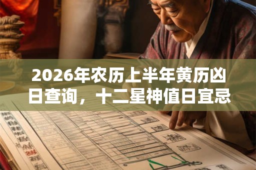 2026年农历上半年黄历凶日查询,十二星神值日宜忌 2026年农历上半年黄历凶日查询,十二星神值日宜忌