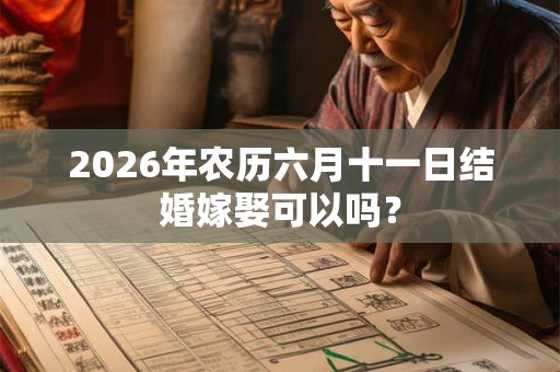2026年农历六月十一日结婚嫁娶可以吗？