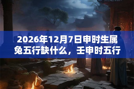 2026年12月7日申时生属兔五行缺什么，壬申时五行缺什么