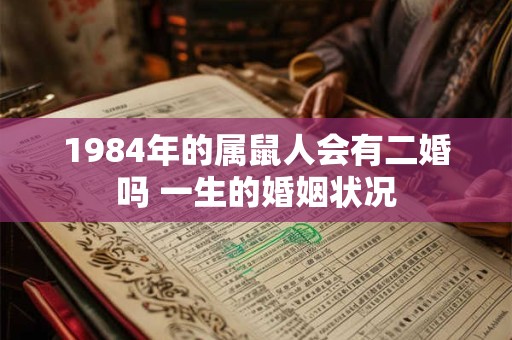 1984年的属鼠人会有二婚吗 一生的婚姻状况 1984年的属鼠人会有二婚吗 一生的婚姻状况
