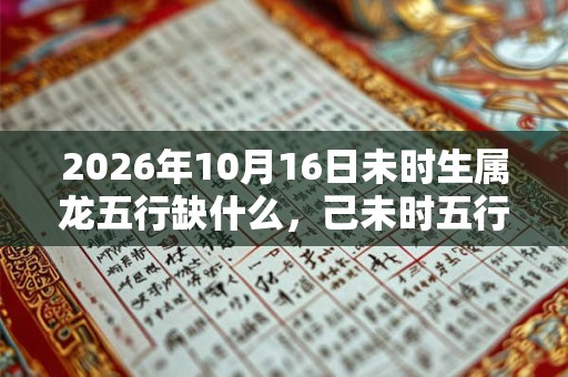 2026年10月16日未时生属龙五行缺什么,己未时五行缺什么 2026年10月16日未时生属龙五行缺什么,己未时五行缺什么