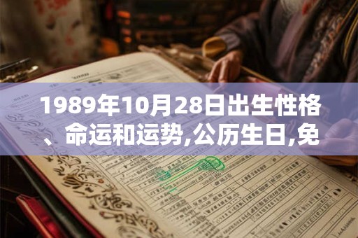 1989年10月28日出生性格、命运和运势,公历生日,免费算命 1989年10月28日出生性格、命运和运势,公历生日,免费算命