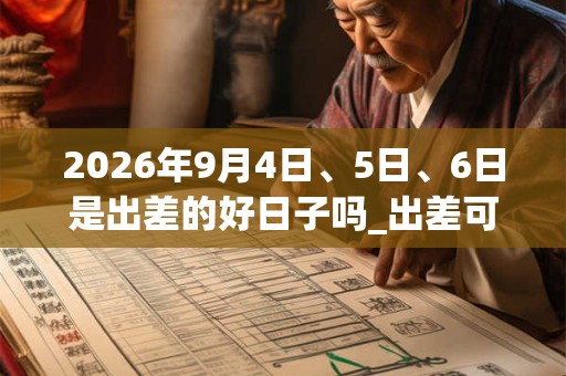 2026年9月4日、5日、6日是出差的好日子吗_出差可以吗 2026年9月4日、5日、6日是出差的好日子吗_出差可以吗