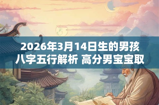 2026年3月14日生的男孩八字五行解析 高分男宝宝取名字 2026年3月14日生的男孩八字五行解析 高分男宝宝取名字