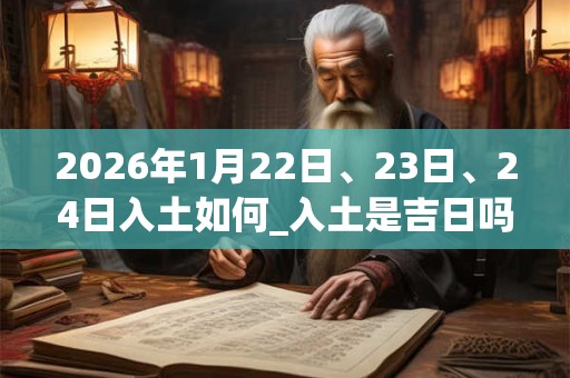 2026年1月22日、23日、24日入土如何_入土是吉日吗