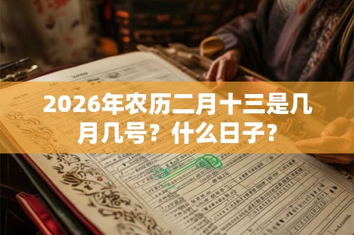 2026年农历二月十三是几月几号?什么日子? 2026年农历二月十三是几月几号?什么日子?
