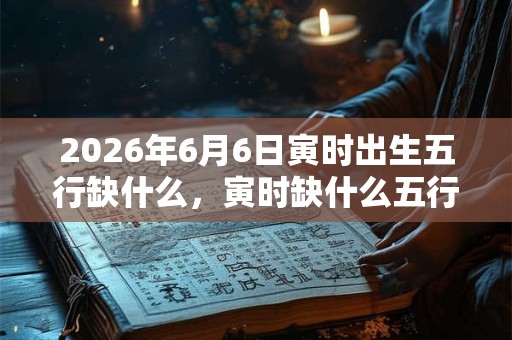 2026年6月6日寅时出生五行缺什么，寅时缺什么五行