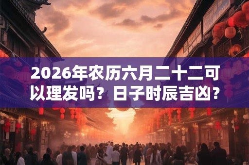 2026年农历六月二十二可以理发吗?日子时辰吉凶? 2026年农历六月二十二可以理发吗?日子时辰吉凶?
