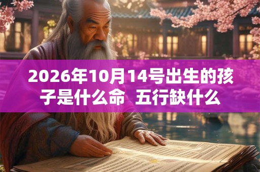 2026年10月14号出生的孩子是什么命 五行缺什么 2026年10月14号出生的孩子是什么命 五行缺什么