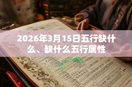 2026年3月15日五行缺什么、缺什么五行属性