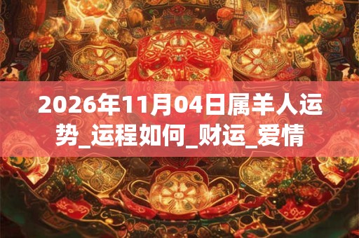2026年11月04日属羊人运势_运程如何_财运_爱情 2026年11月04日属羊人运势_运程如何_财运_爱情
