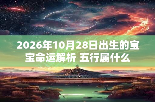 2026年10月28日出生的宝宝命运解析 五行属什么 2026年10月28日出生的宝宝命运解析 五行属什么