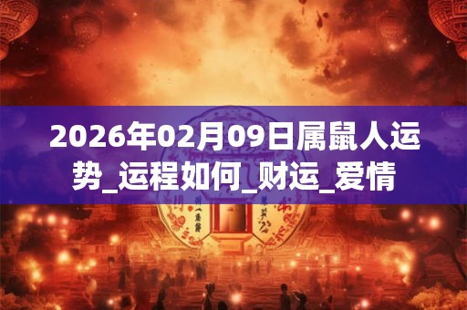 2026年02月09日属鼠人运势_运程如何_财运_爱情 2026年02月09日属鼠人运势_运程如何_财运_爱情