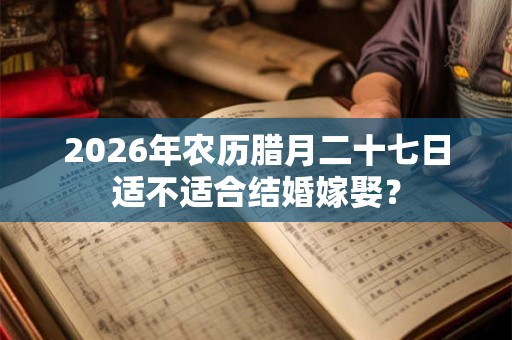 2026年农历腊月二十七日适不适合结婚嫁娶? 2026年农历腊月二十七日适不适合结婚嫁娶?