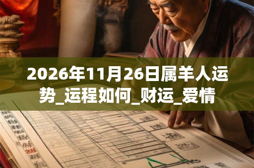 2026年11月26日属羊人运势_运程如何_财运_爱情 2026年11月26日属羊人运势_运程如何_财运_爱情