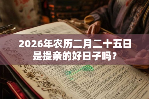 2026年农历二月二十五日是提亲的好日子吗? 2026年农历二月二十五日是提亲的好日子吗?