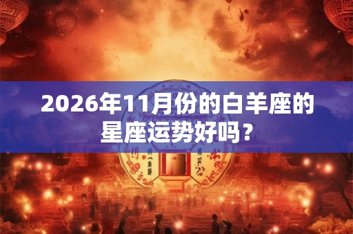 2026年11月份的白羊座的星座运势好吗？