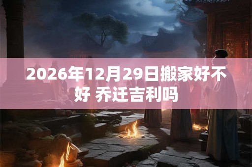 2026年12月29日搬家好不好 乔迁吉利吗 2026年12月29日搬家好不好 乔迁吉利吗