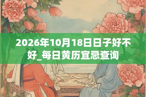 2026年10月18日日子好不好_每日黄历宜忌查询
