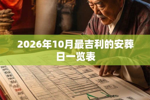 2026年10月最吉利的安葬日一览表 2026年10月最吉利的安葬日一览表
