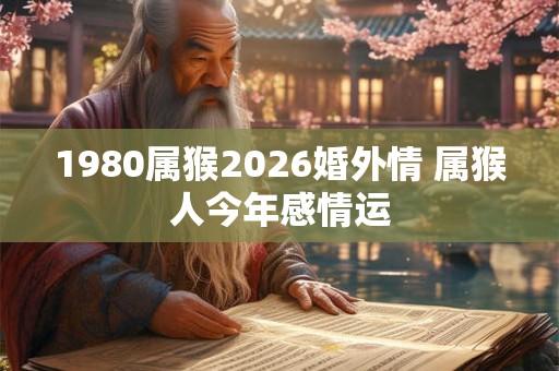 1980属猴2026婚外情 属猴人今年感情运 1980属猴2026婚外情 属猴人今年感情运