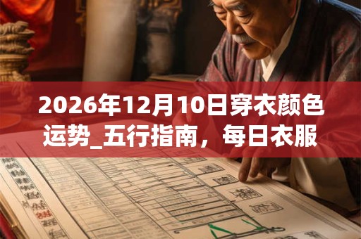 2026年12月10日穿衣颜色运势_五行指南，每日衣服颜色幸运色