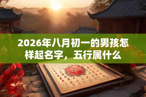 2026年八月初一的男孩怎样起名字，五行属什么