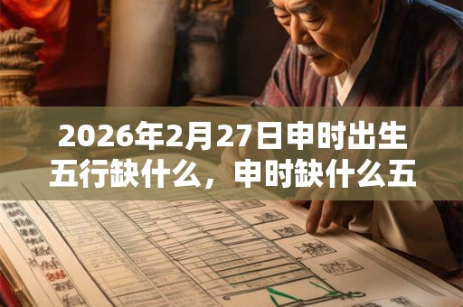 2026年2月27日申时出生五行缺什么，申时缺什么五行