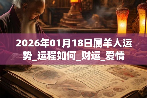 2026年01月18日属羊人运势_运程如何_财运_爱情 2026年01月18日属羊人运势_运程如何_财运_爱情