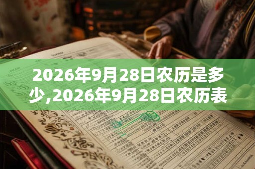 2026年9月28日农历是多少,2026年9月28日农历表 2026年9月28日农历是多少,2026年9月28日农历表