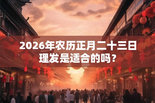 2026年农历正月二十三日理发是适合的吗？