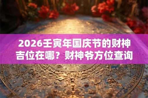2026壬寅年国庆节的财神吉位在哪?财神爷方位查询 2026壬寅年国庆节的财神吉位在哪?财神爷方位查询