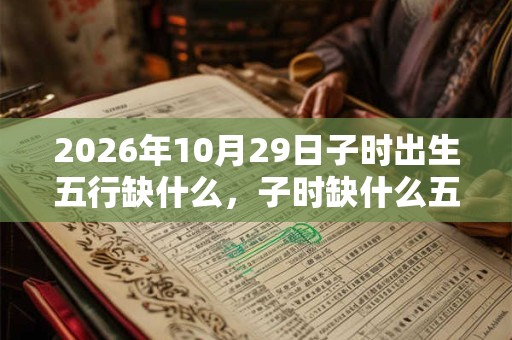 2026年10月29日子时出生五行缺什么，子时缺什么五行
