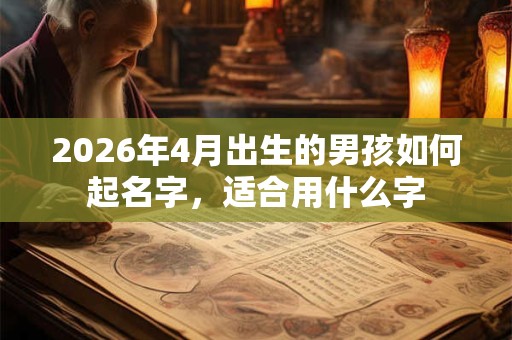 2026年4月出生的男孩如何起名字,适合用什么字 2026年4月出生的男孩如何起名字,适合用什么字