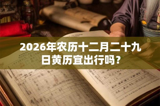 2026年农历十二月二十九日黄历宜出行吗？
