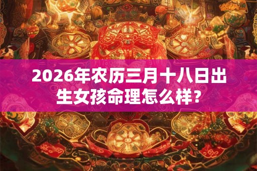 2026年农历三月十八日出生女孩命理怎么样? 2026年农历三月十八日出生女孩命理怎么样?